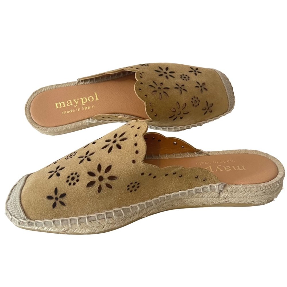 NEW! Anthropologie Suede Spain Espadrille Sandals in Tan, EU 38 (US 7.5)